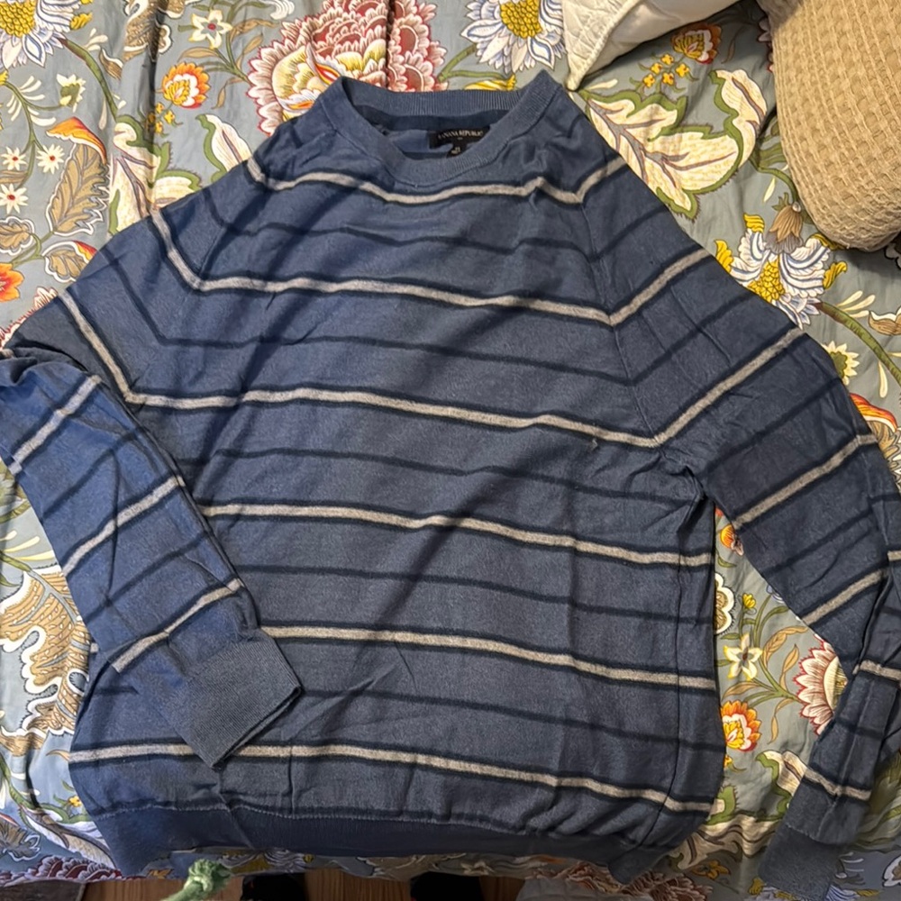 Banana Republic Blue Striped Sweater